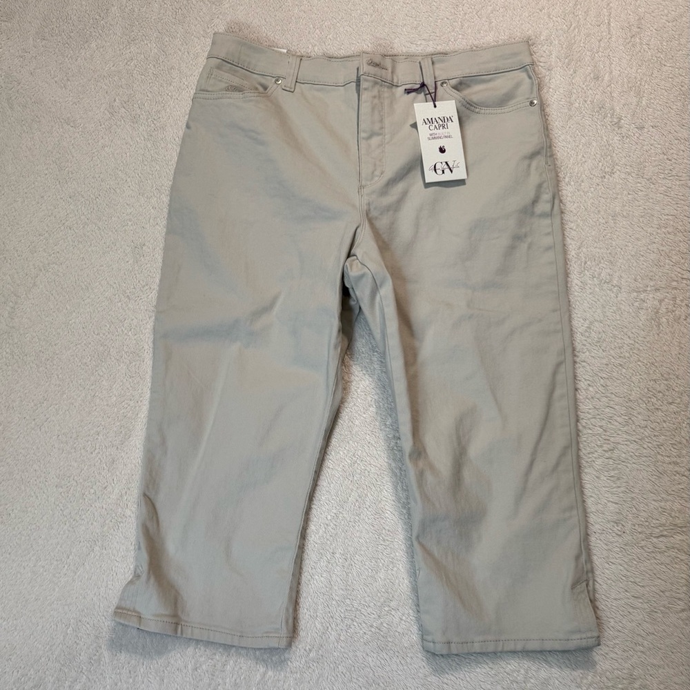 Gloria Vanderbilt Amanda Slimming Effect Capri Jeans Size 14 Stonewood New